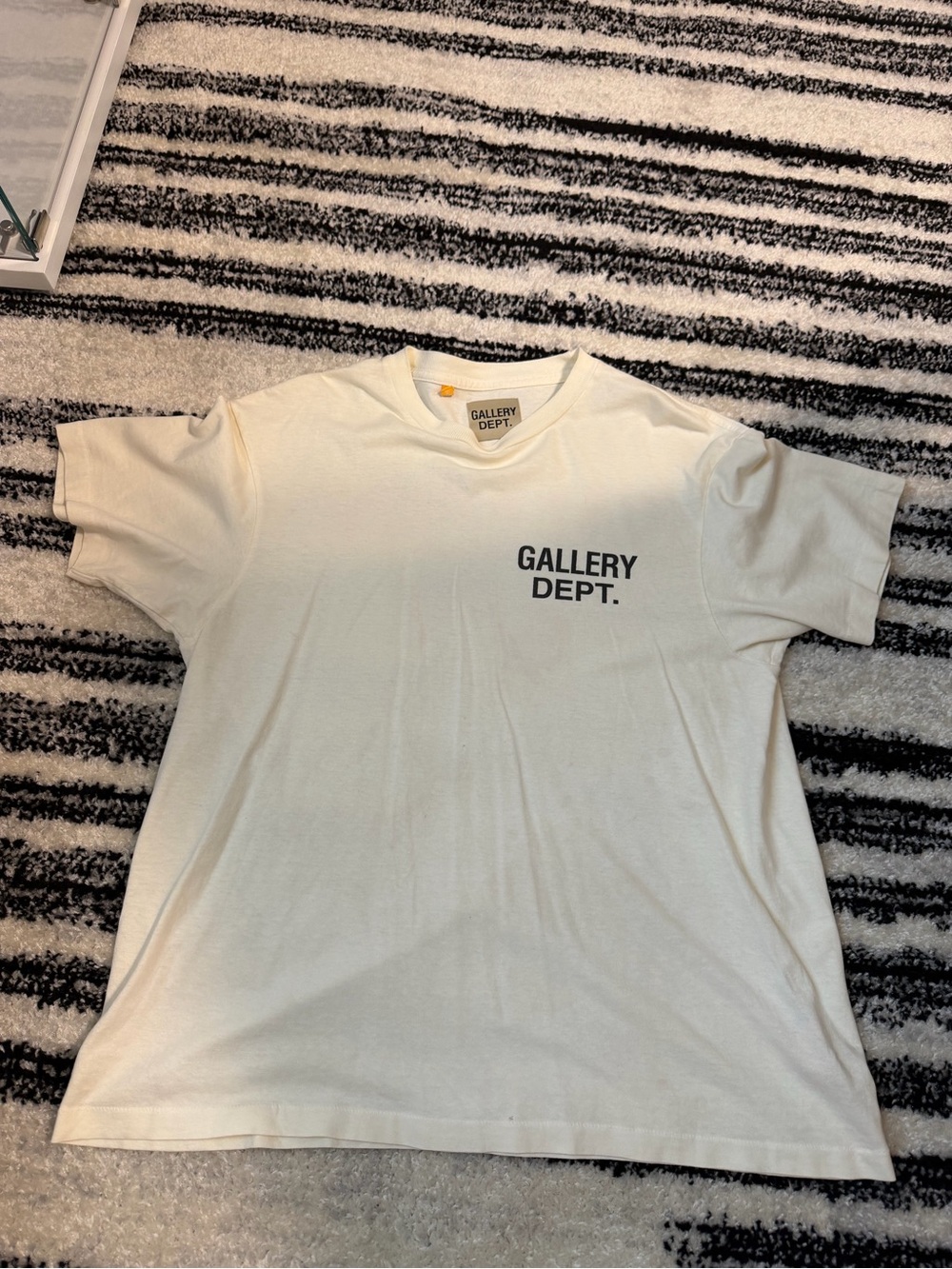 Gallery Dept Cream Short Sleeve Logo Tee